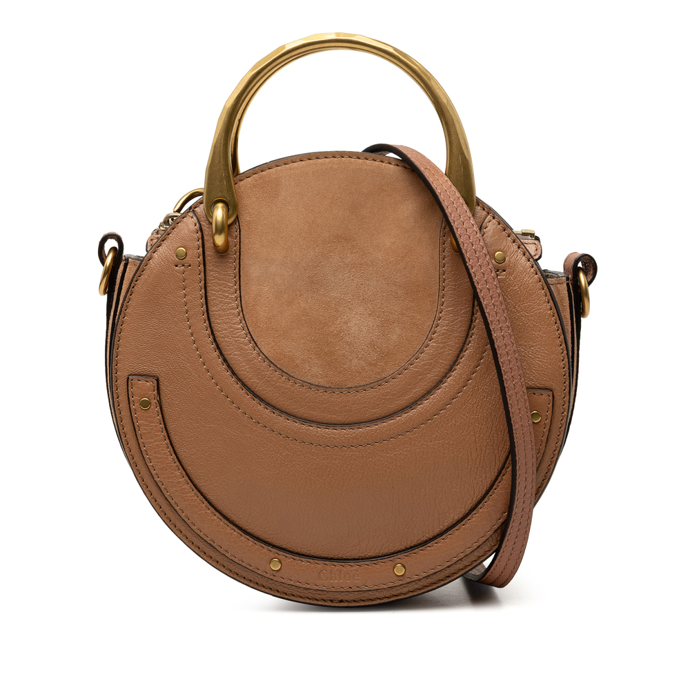 Pre-Loved Chloé Small Calfskin and Suede Pixie Satchel